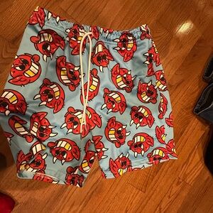 Ransom Red and Blue Graphic Men's Shorts